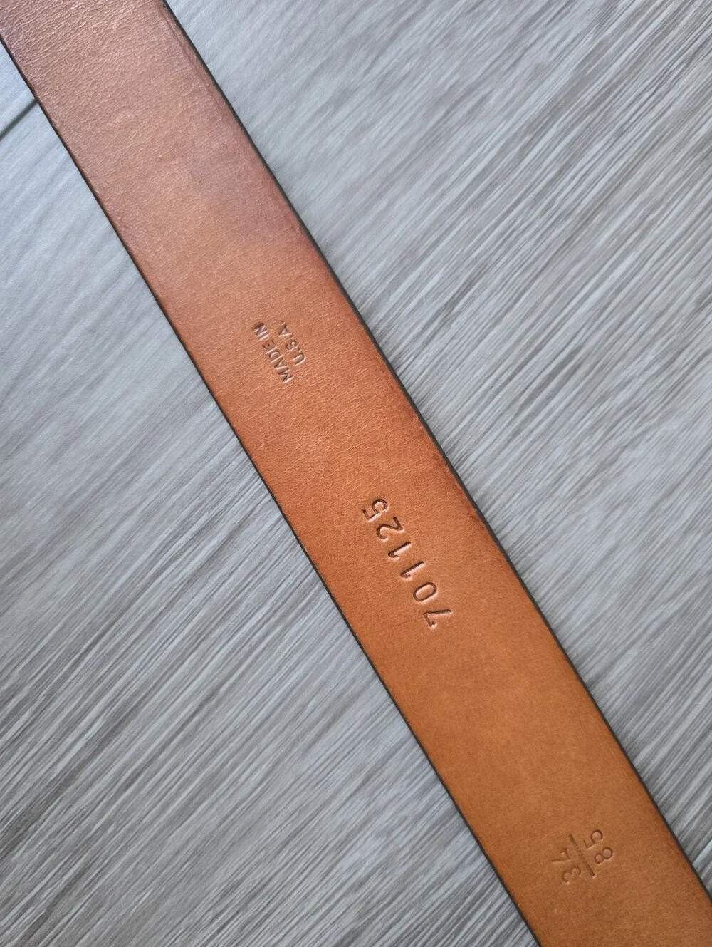 Brown Woven Leather Belt Men's 34 Basketweave Silver Buckle Made in USA Casual